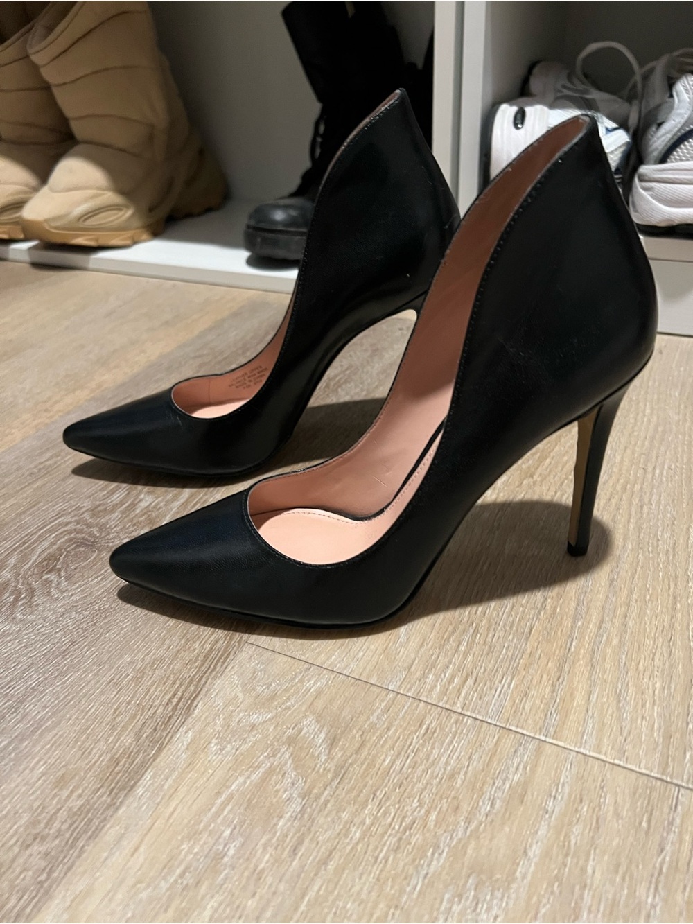 Enzo Angiolini Black Pointed-Toe High Heel Pumps